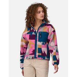Patagonia Fleece Synchilla Jacket Geometric Frontera Marble Pink Size XS NWT